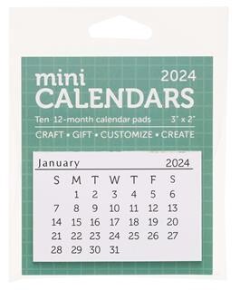 Mini Tear-off 2024 Calendar - 3x2" 10 pads