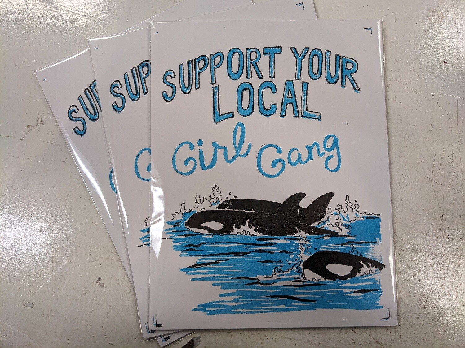 Support Your Local Girl Gang Riso Prints by Maxx Follis-Goodkind
