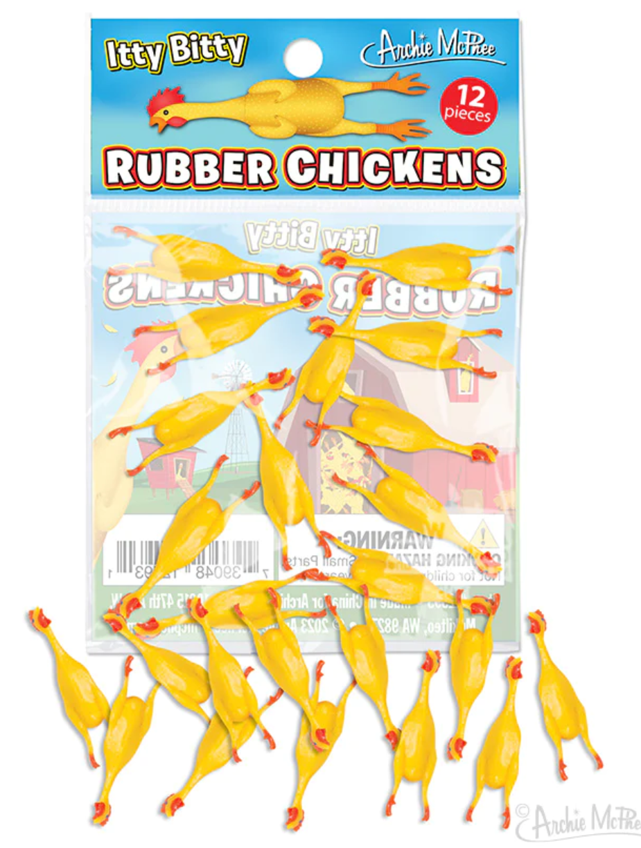 Archie McPhee - Itty Bitty Rubber Chickens