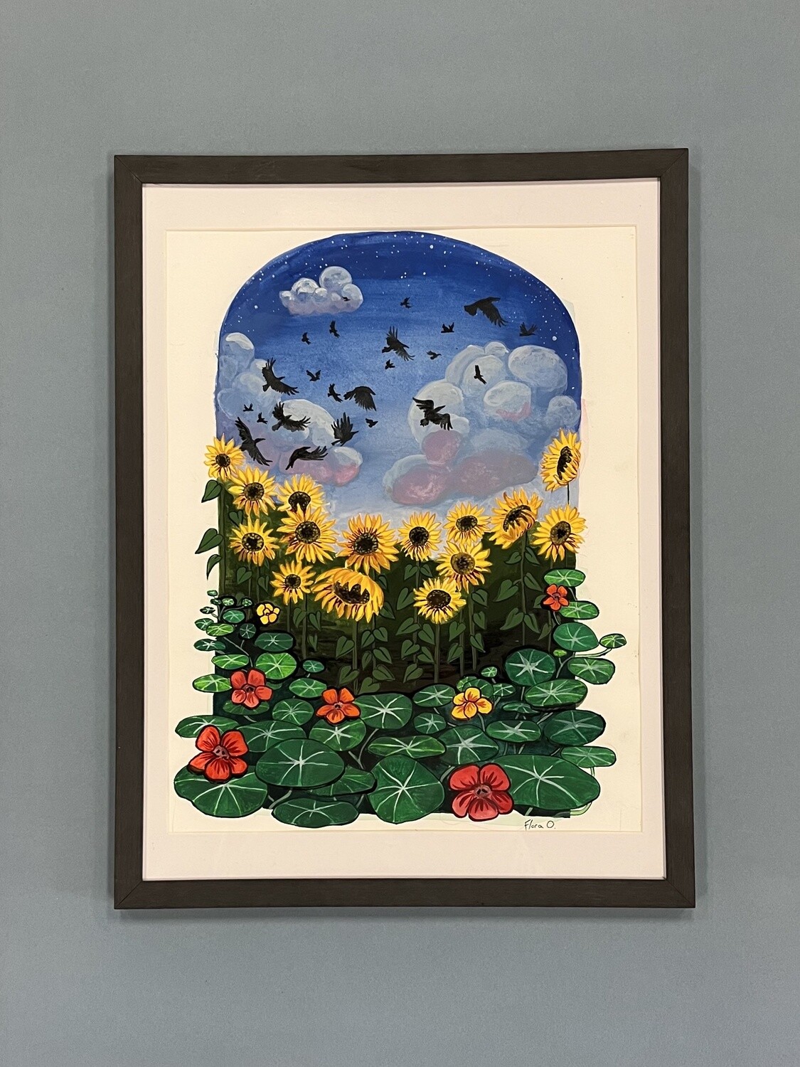Flowers & Flight Original Art by Flora Oakenthorn