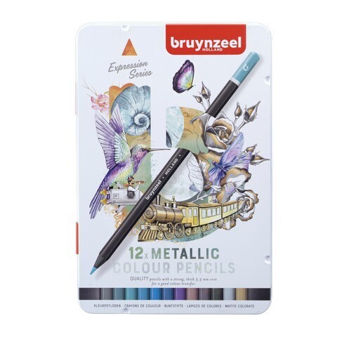 Bruynzeel Expression Metallic Colour Pencil 12PC Tin Set