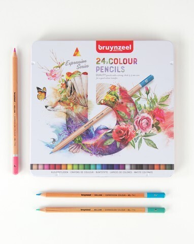 Bruynzeel Expression Colour Pencil 24 Tin Set