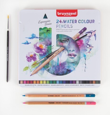 Bruynzeel Expression Watercolour Pencil Tin 24PC Set