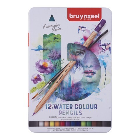 Bruynzeel Expression Watercolour Pencil 12 Tin Set
