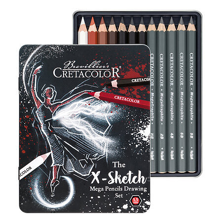 Cretacolor - X-Sketch Mega Pencil Drawing 12-Piece Set