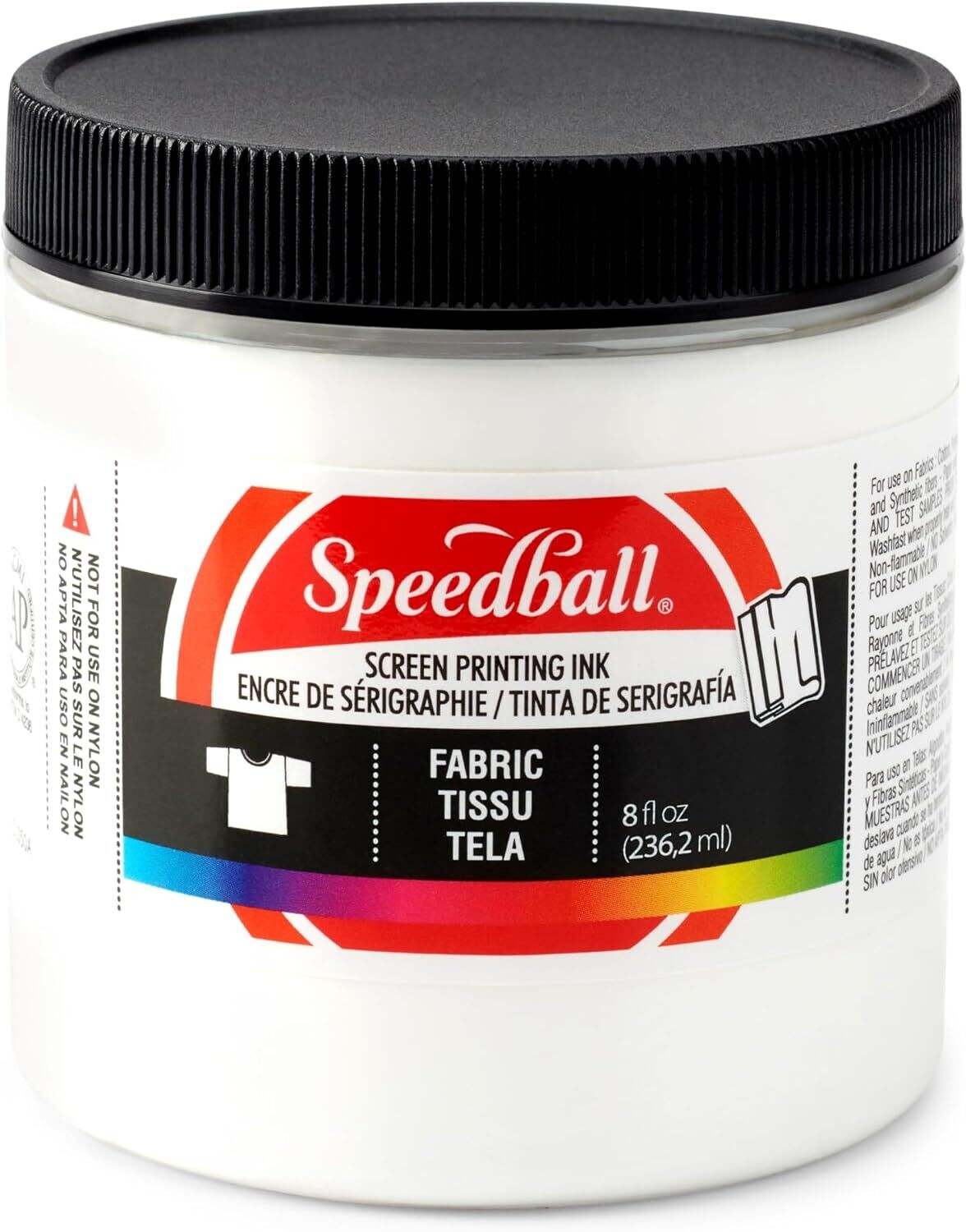 Speedball Fabric Screen Printing Ink, Pearly white (Opaque), 8 fl oz