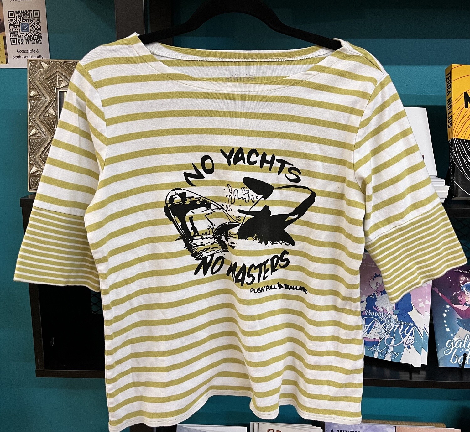 NO YACHTS, NO MASTERS - Small, striped sailor cut shirt by Push/Pull