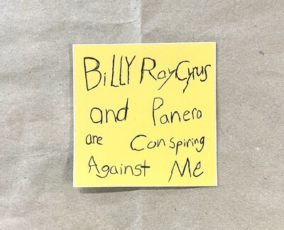 BILLY RAY CYRUS AND PANERA ARE CONSPIRING AGAINST ME - Sticker by Kelly Sheetz