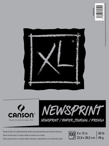 Canson XL Newsprint Fold-Over Rough Paper Pad