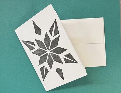 Fair Isle-Cycle (snowflake) - Holly-Daze Greeting Card by Kaiju Cabal