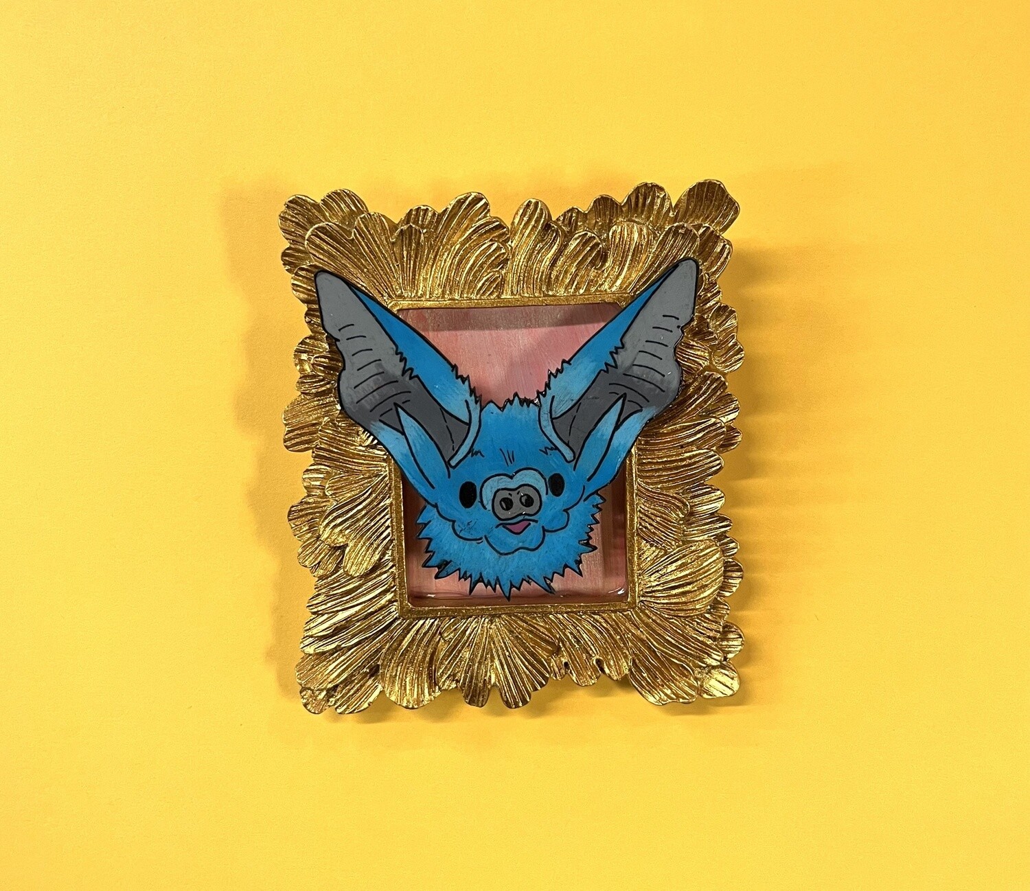 Blue Raspberry Long Eared Bat - Original Art by Kaiju Cabal