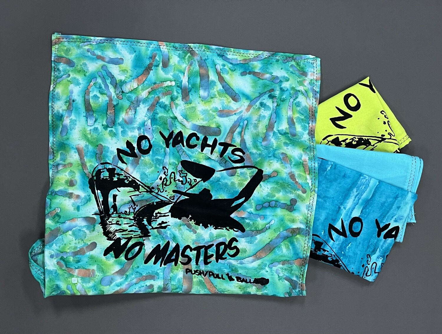 NO YACHTS, NO MASTERS - Screen-printed Handkerchief by Push/Pull