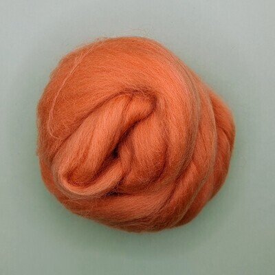Peach - Pastel Merino Wool Roving 25g