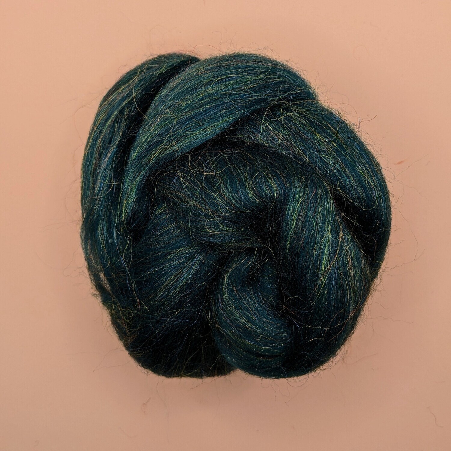 Mallard - Glitzy Collection Roving Wool and Nylon