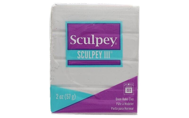 Sculpey III 2oz White Iridescent