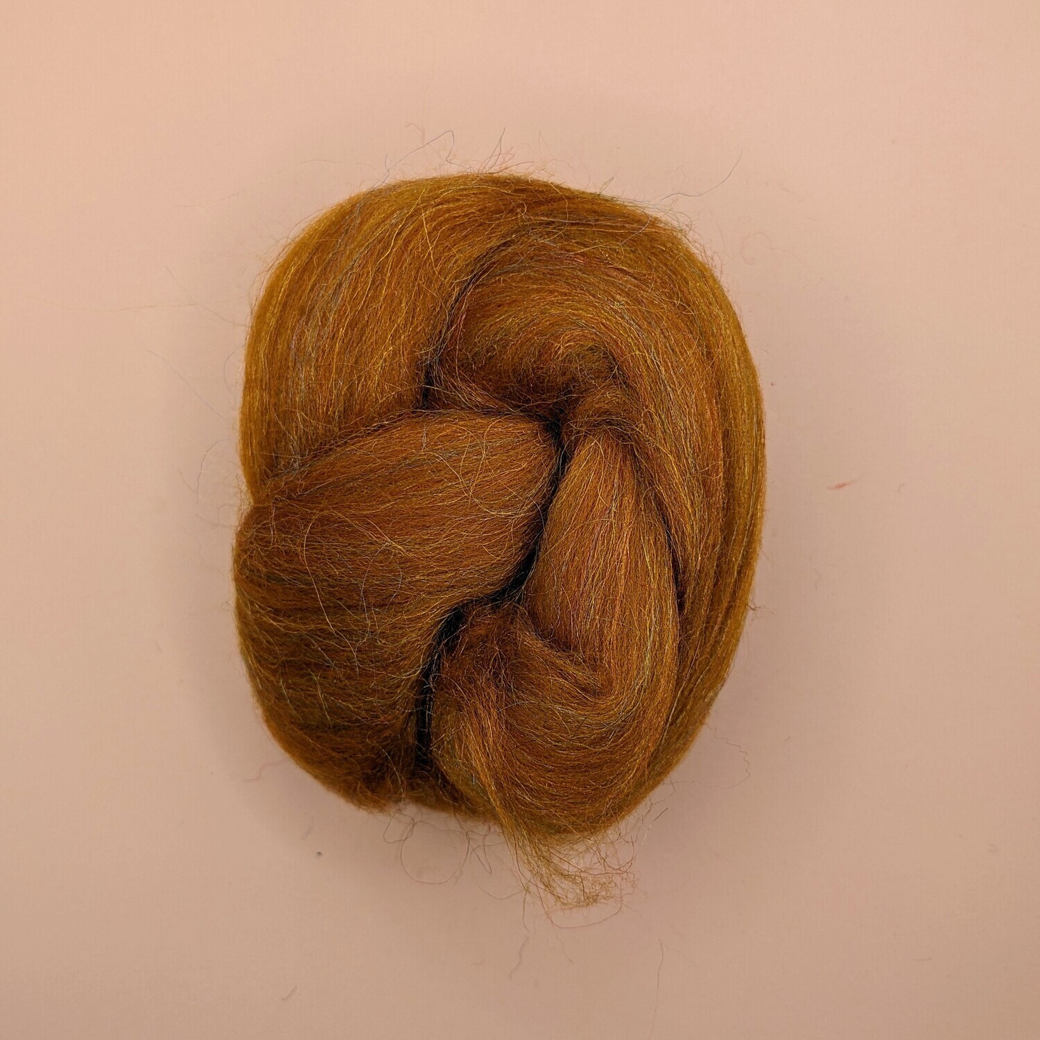 Amber - Glitzy Collection Roving Wool and Nylon