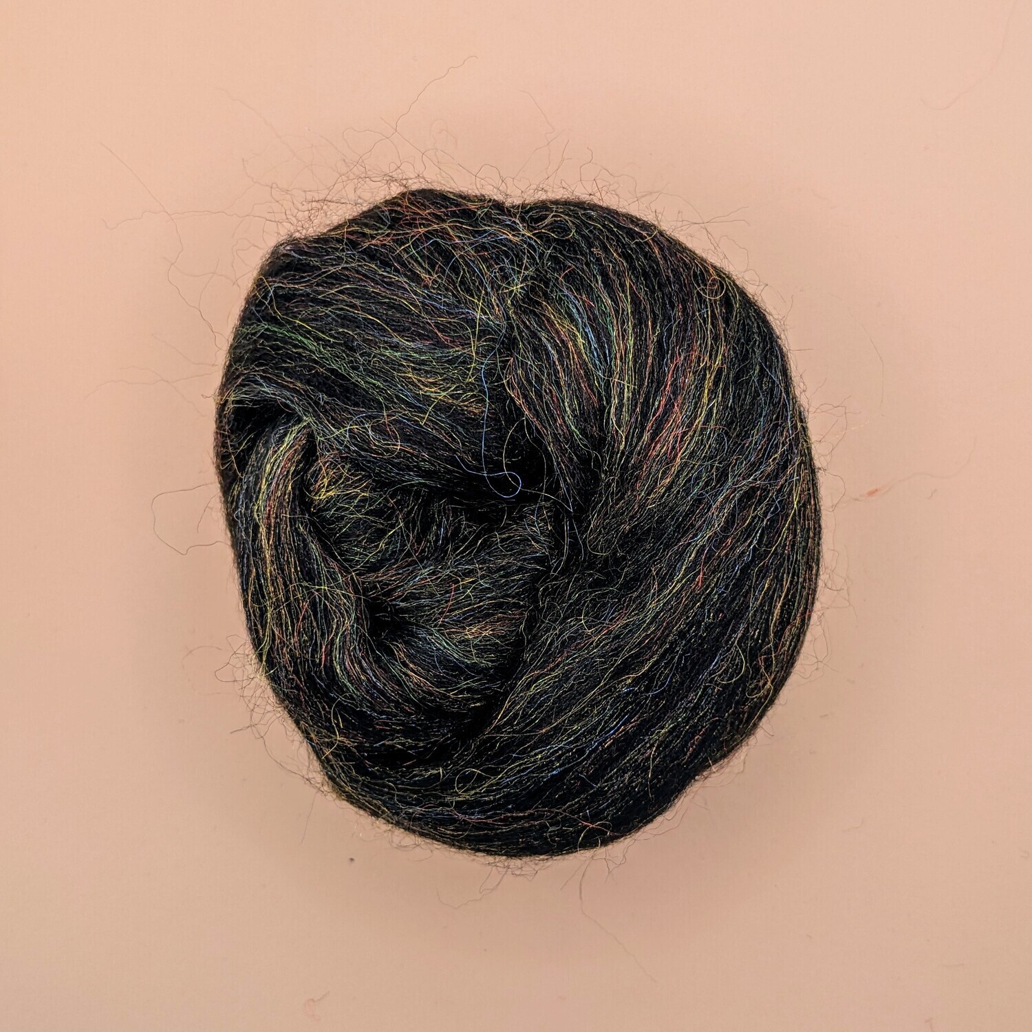 Raven - Glitzy Collection Roving Wool and Nylon
