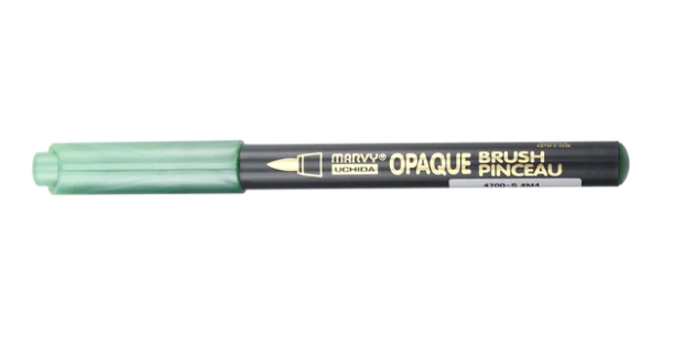 Opaque Brush Pen Metallic Green - Marvy Uchida