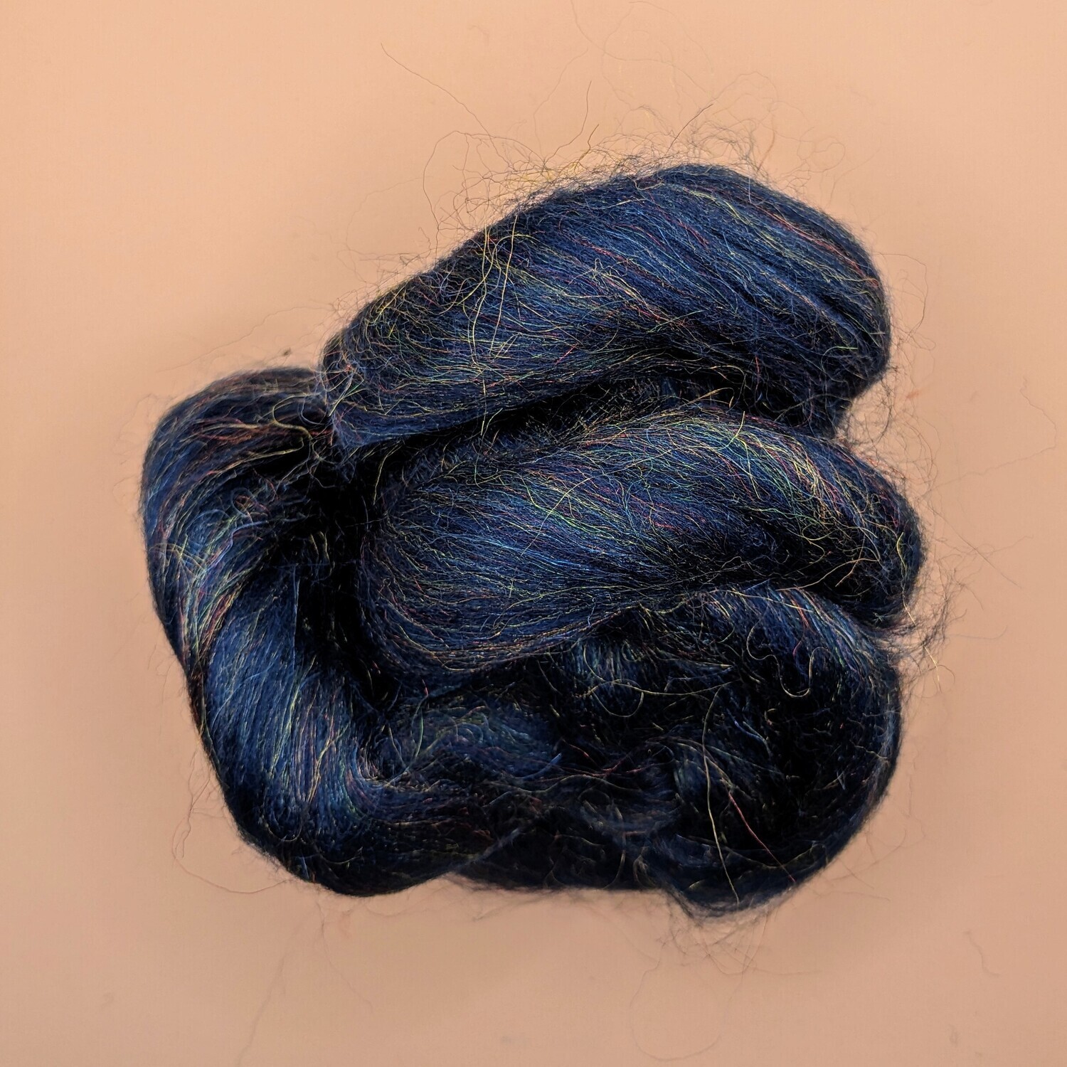 Ocean - Glitzy Collection Roving Wool and Nylon
