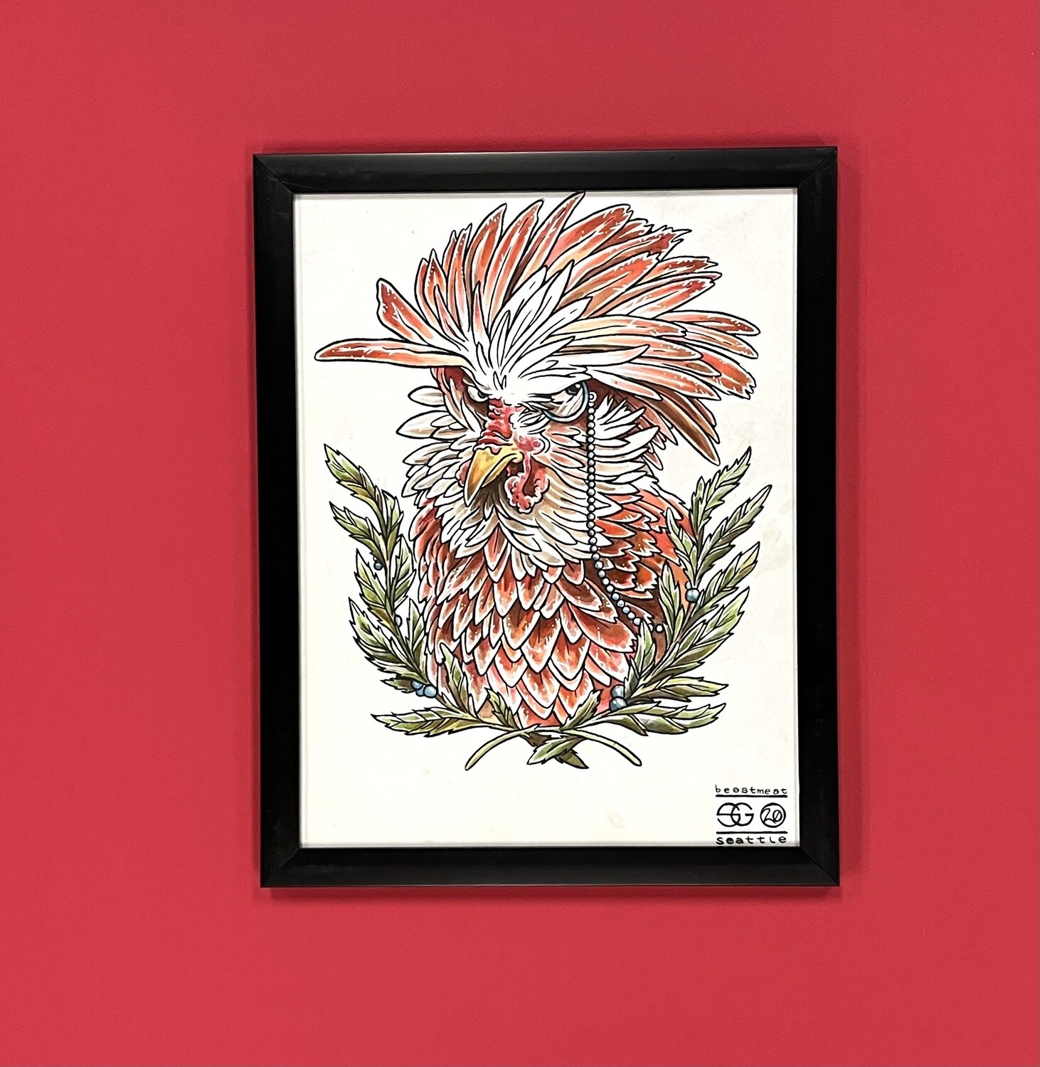 Fancy Chicken #3, Original Art by Seth Goodkind