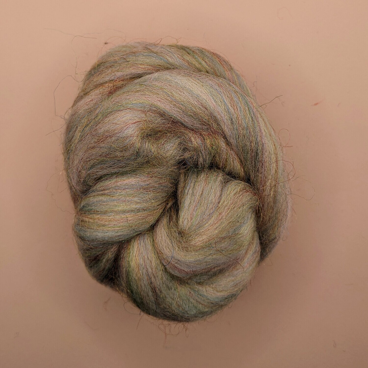 Lightning - Glitzy Collection Roving Wool and Nylon