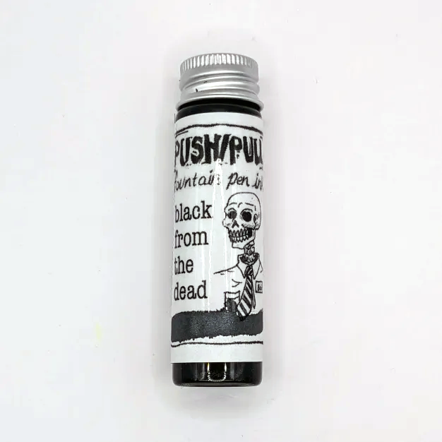 Push/Pull Fountain Pen Ink - Black from the Dead (30 mL)