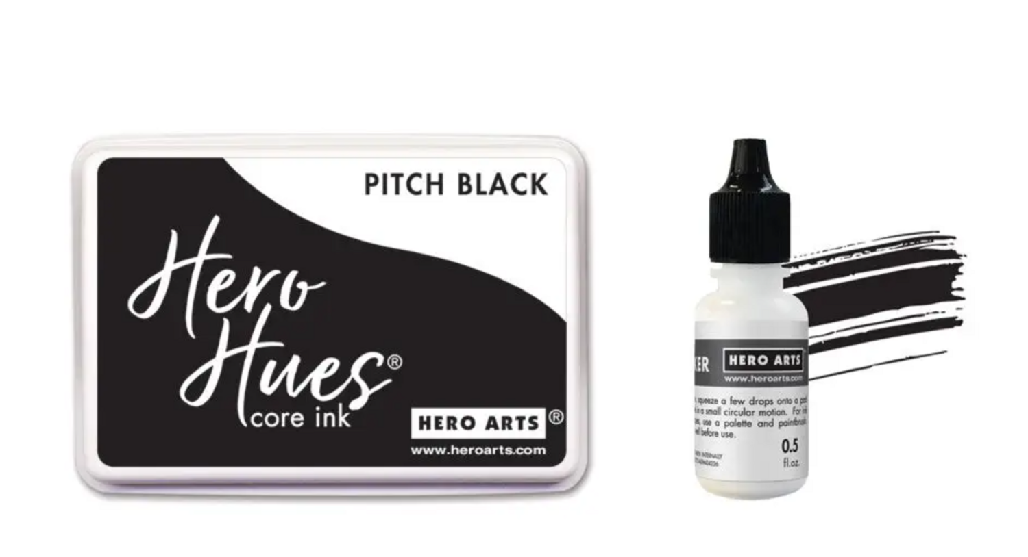 Pitch Black Core Ink Pad + Inker Bundle