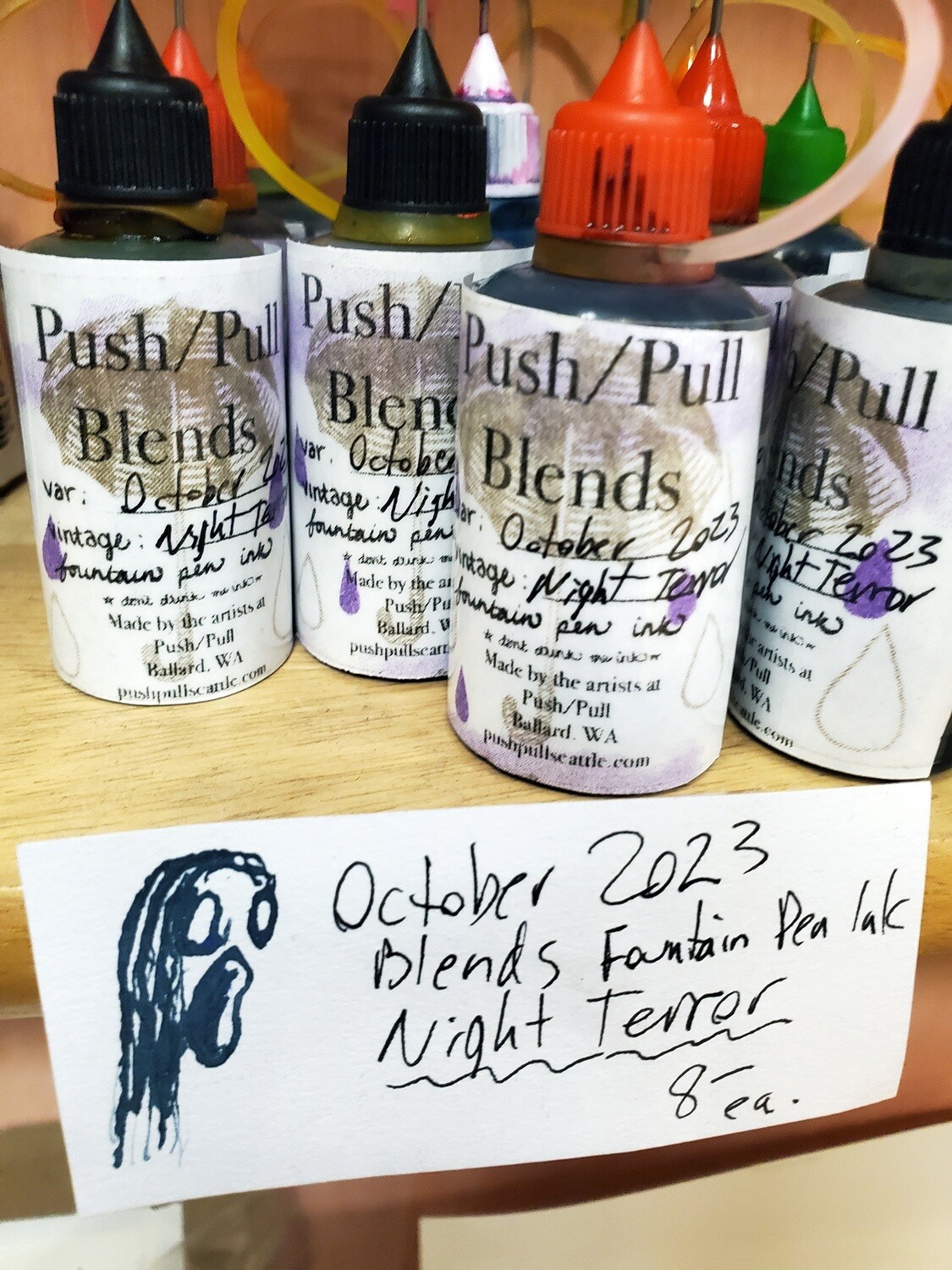 Push/Pull Fountain Pen Ink - Night Terror - 24 mL