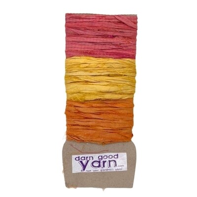 Darn Good Yarn - Yarn & Ribbon 3 Color Sample Card in Orange Calcite