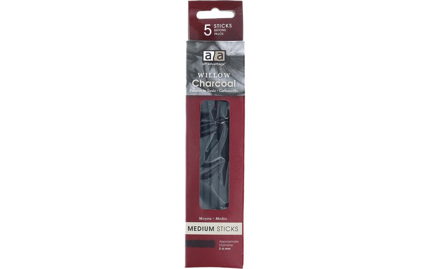 Art Advantage Willow Charcoal, Medium, 5pc