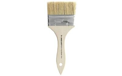 Pro Art White Hog Bristle Brush, 3"