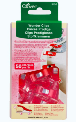 Clover Wonder Clips (Red) - 50 pcs