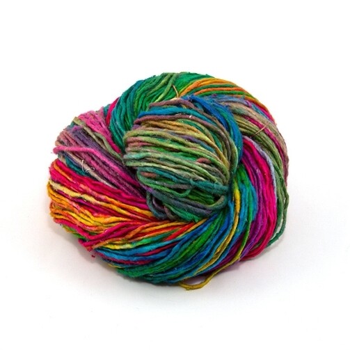 Darn Good Yarn - Silk Roving Worsted Weight Yarn in Watercolors