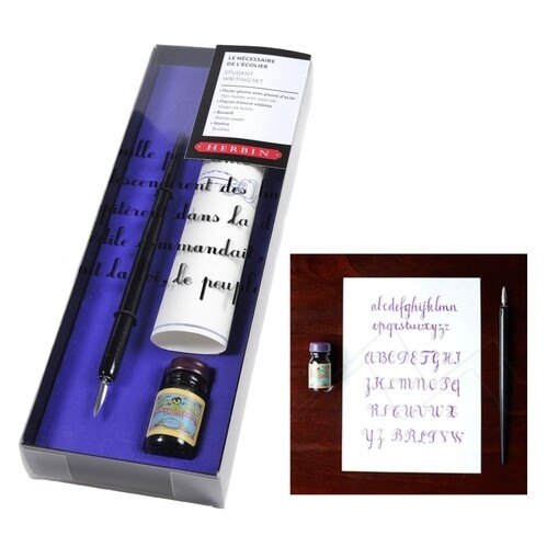Herbin "History of Writing" Pen & Ink Gift Set 19th C. Student