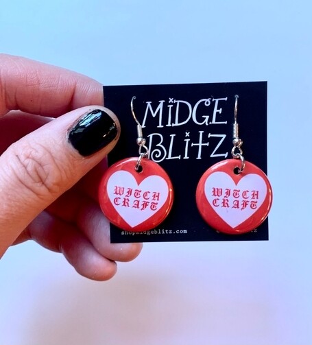 Midge Blitz Sour Heart Earrings - Witch Craft