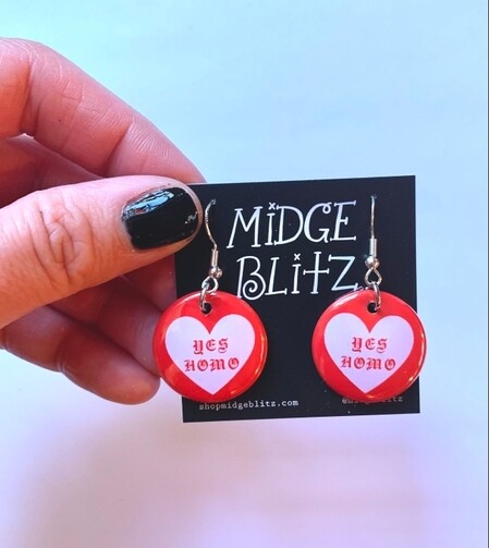 Midge Blitz Sour Heart Earrings - Yes Homo
