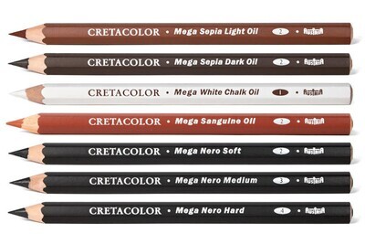 Cretacolor Nero Hard - Mega Artist Oil Pencils