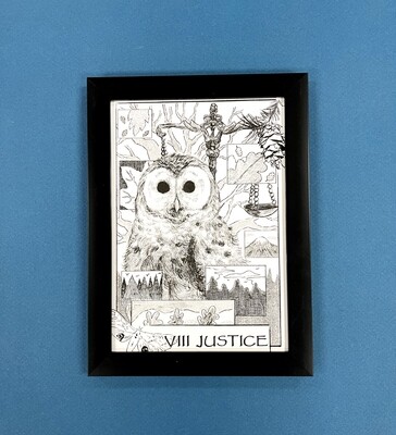 VIII - Justice - Reproduction Artwork by Sam Finnegan - Divination Invasion