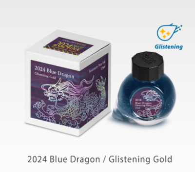 Colorverse 2024 Blue Dragon Glistening Gold Fountain Pen Ink 15ml