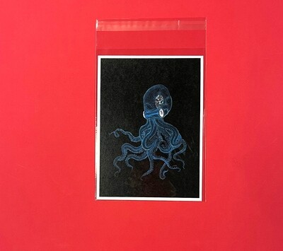 Wonderpus Octopus Larvae, 5" x 7" print by Vladimir Verano
