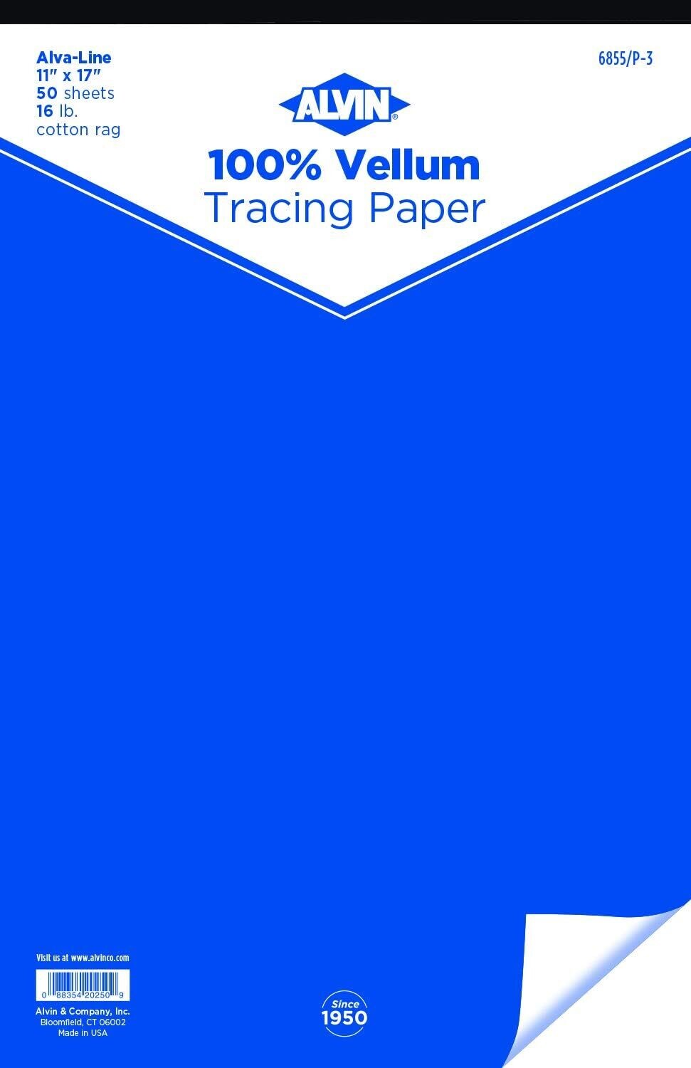 Alvin Drafting - Vellum Tracing Paper Pad - 11&quot;x17&quot; - 50 sheets