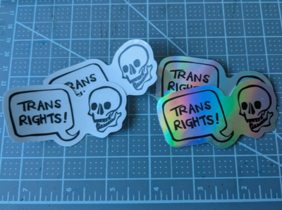 Riverside Refuge Trans Rights Sticker (Holo)