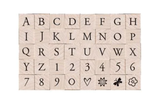 Printer's Type Uppercase Alphabet