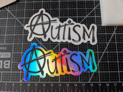 Riverside Refuge Anarchy Autism Sticker (Holo)