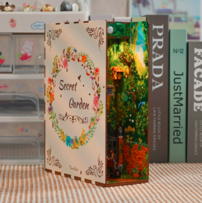 Hands Craft DIY Miniature House Book Nook Kit - Secret Garden