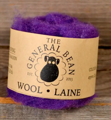 The General Bean - Needle Felting Wool - Purple