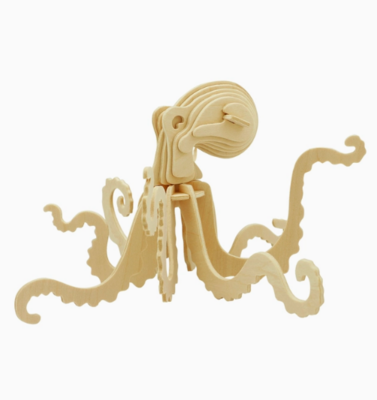 Hands Craft 3D Wooden Puzzle Octopus