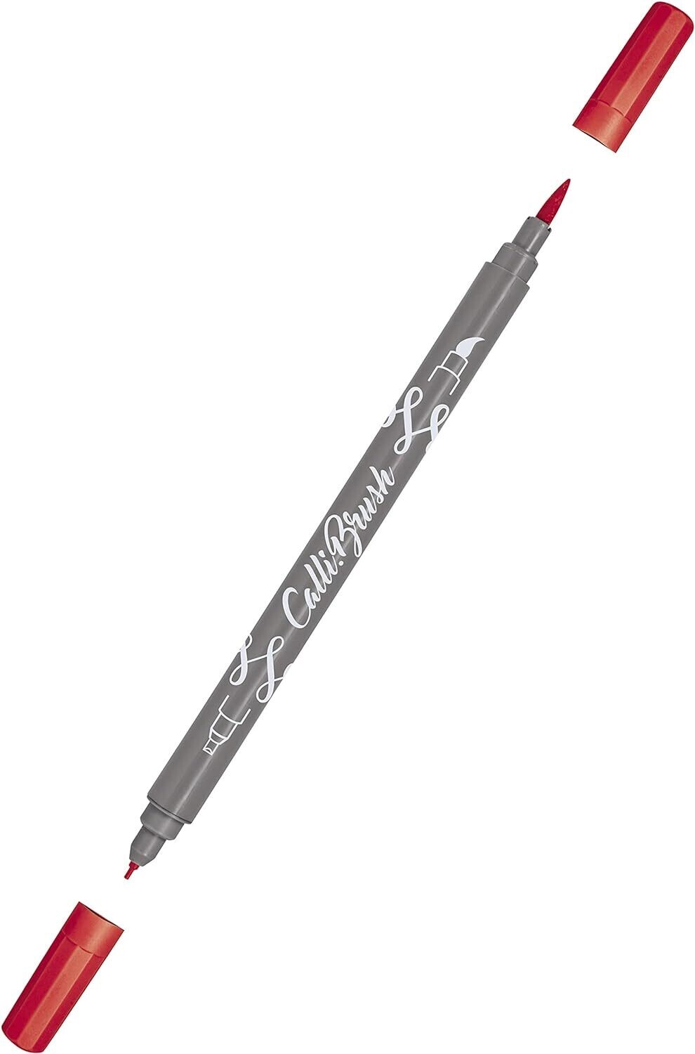 Calli Brush double tip pen - Red - by Online