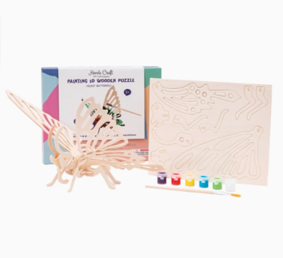 Hands Craft 3D Wooden Puzzle Paint Kit Butterfly