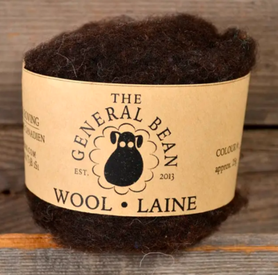 The General Bean - Needle Felting Wool - Natural Brown